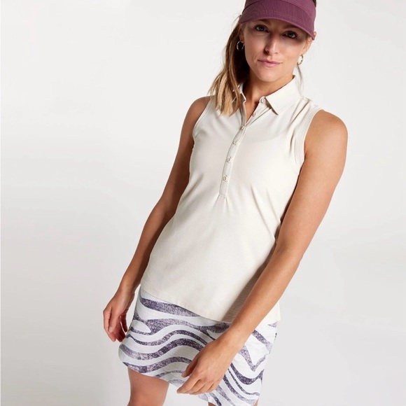 CALIA by Carrie Underwood Tops - Calia Golf Women’s XXL Sleeveless Light Sand Polo Shirt